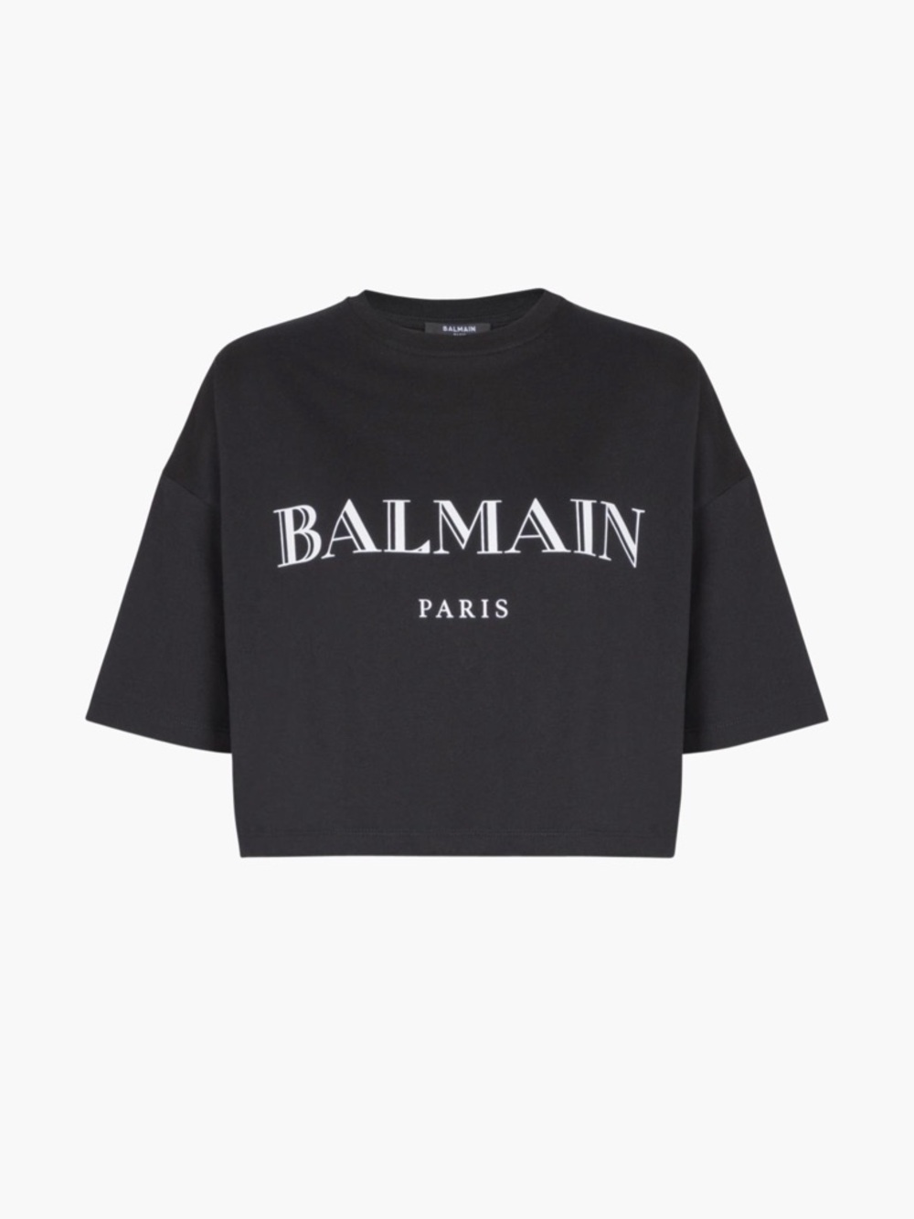 Balmain Black Logo Crewneck Tee